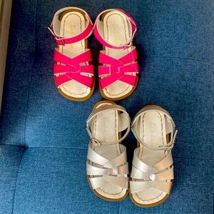 2 pairs of salt water sandles